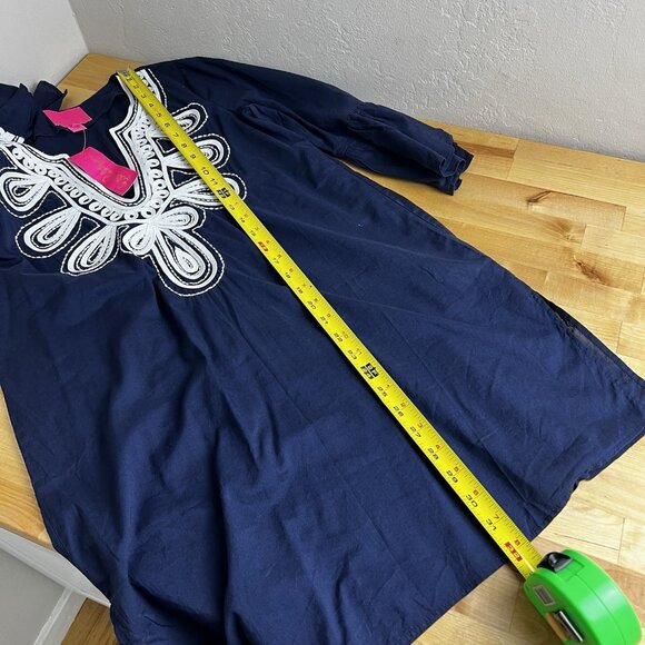 Lilly Pulitzer Size XS Navy Blue Swim Piet Coverup Dress Embroidered Size XS NEW - Picture 12 of 12